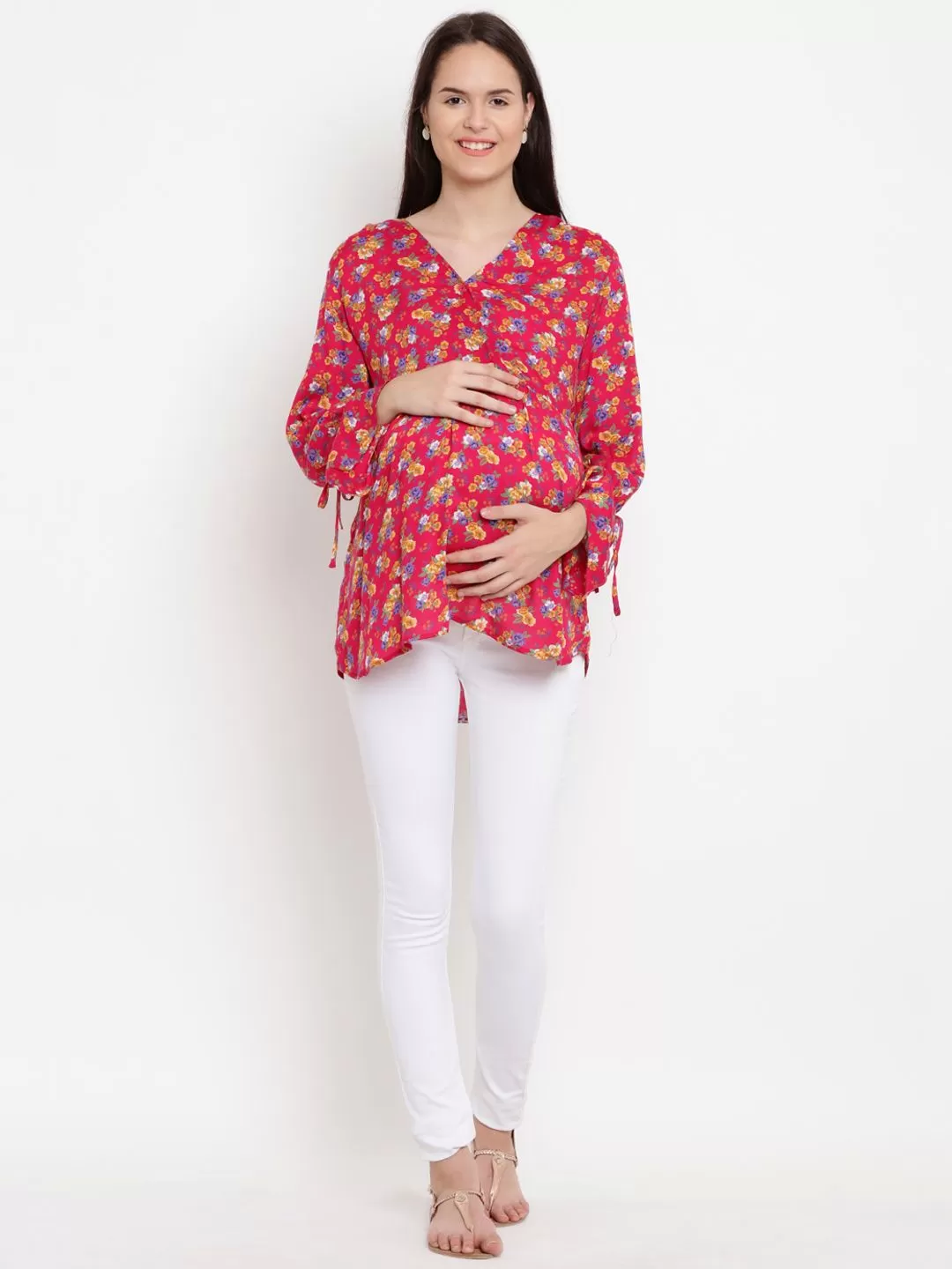 Red Maternity and Pregnancy Top