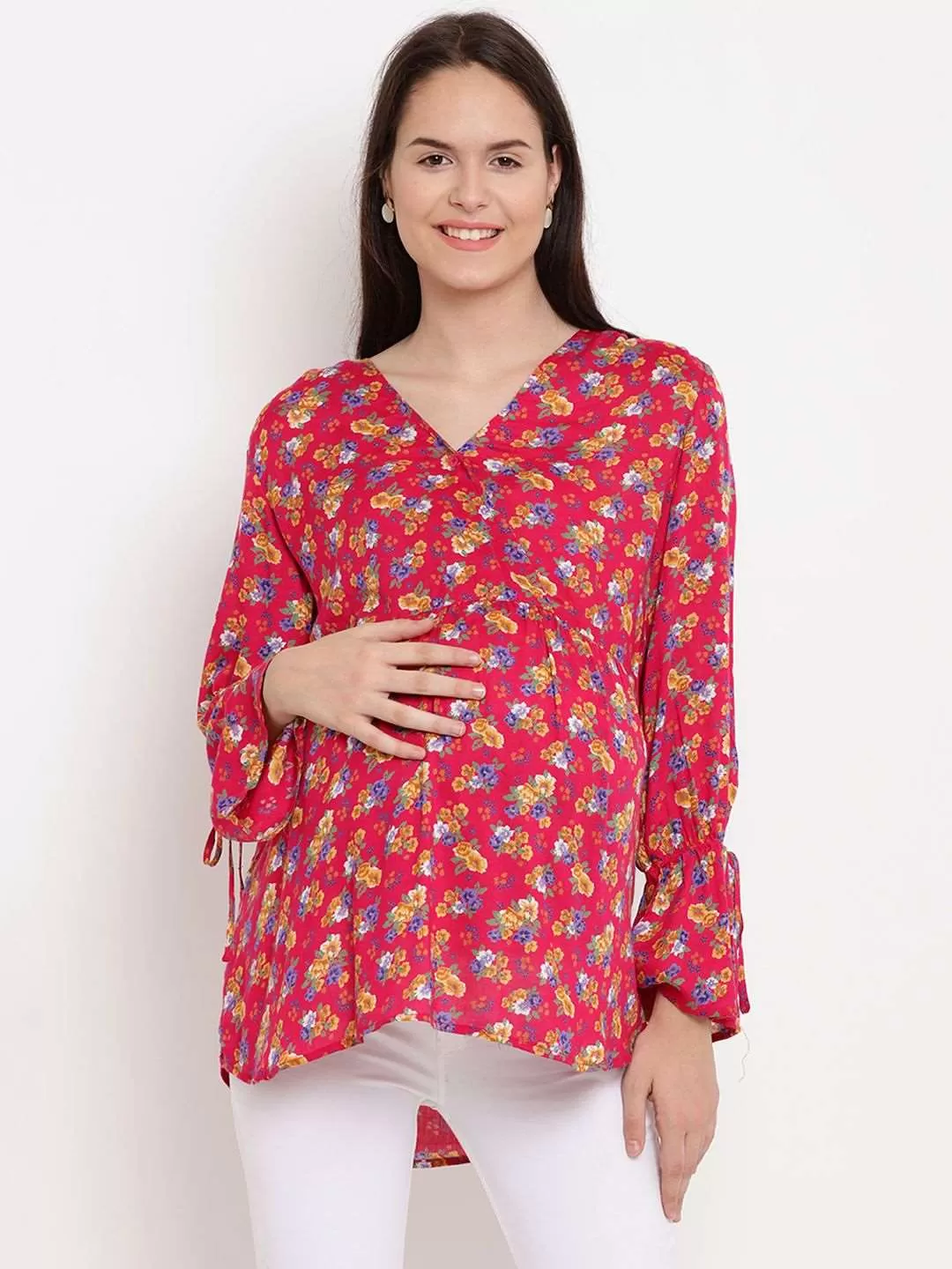 Red Maternity and Pregnancy Top