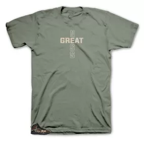 Retro 10 Woodland Camo Shirt - Greatness Cross - Olive