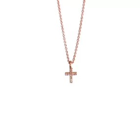 Rose Gold Cross Baby Necklace