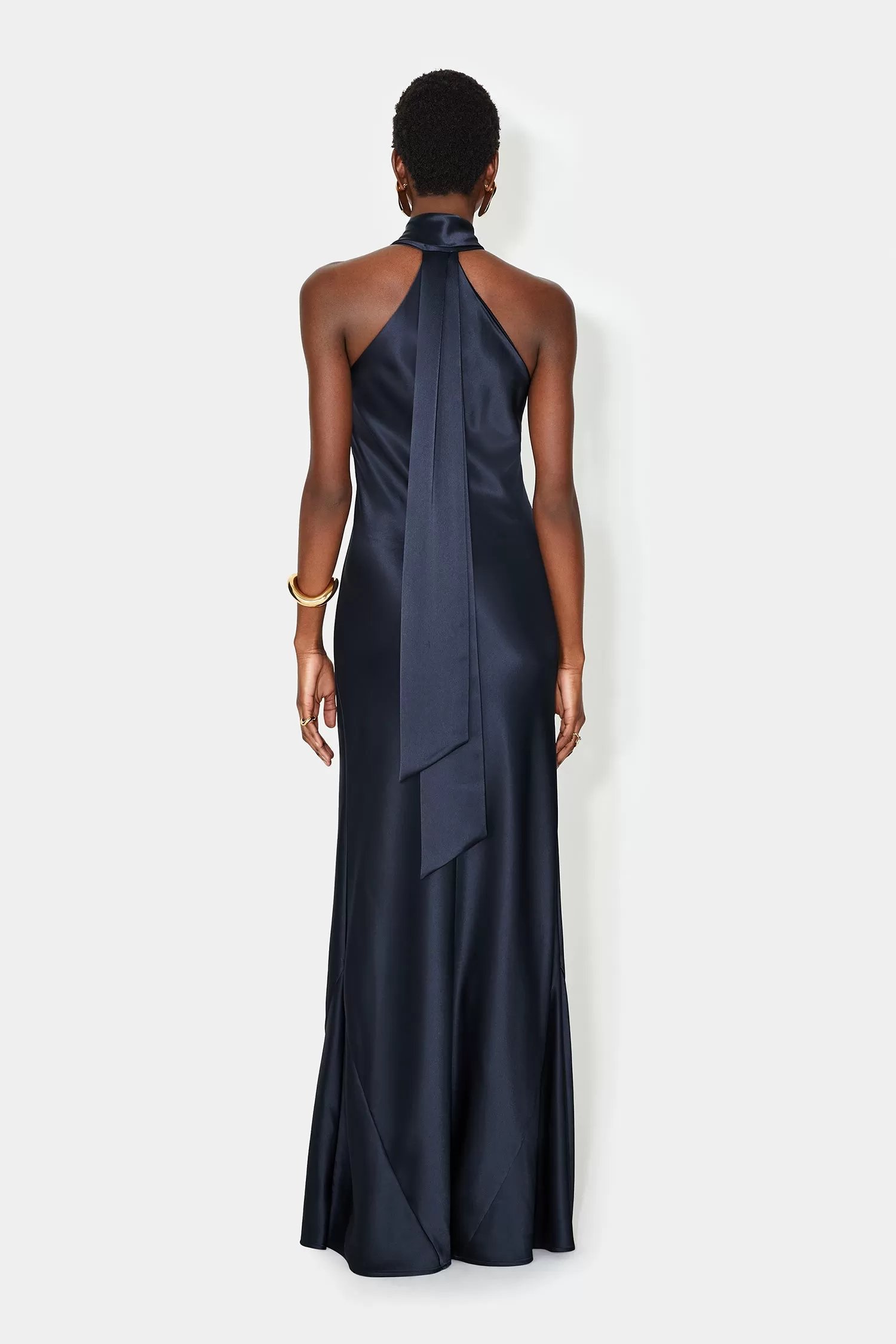 Satin Pandora Dress - Midnight