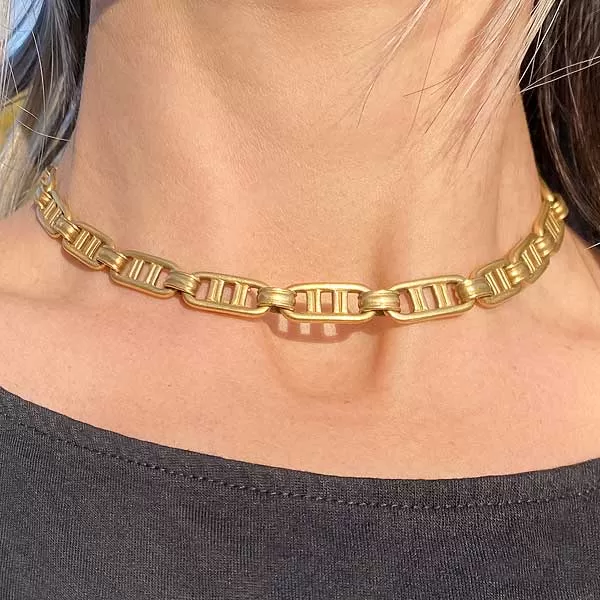 Sculptural Link Chain Necklace