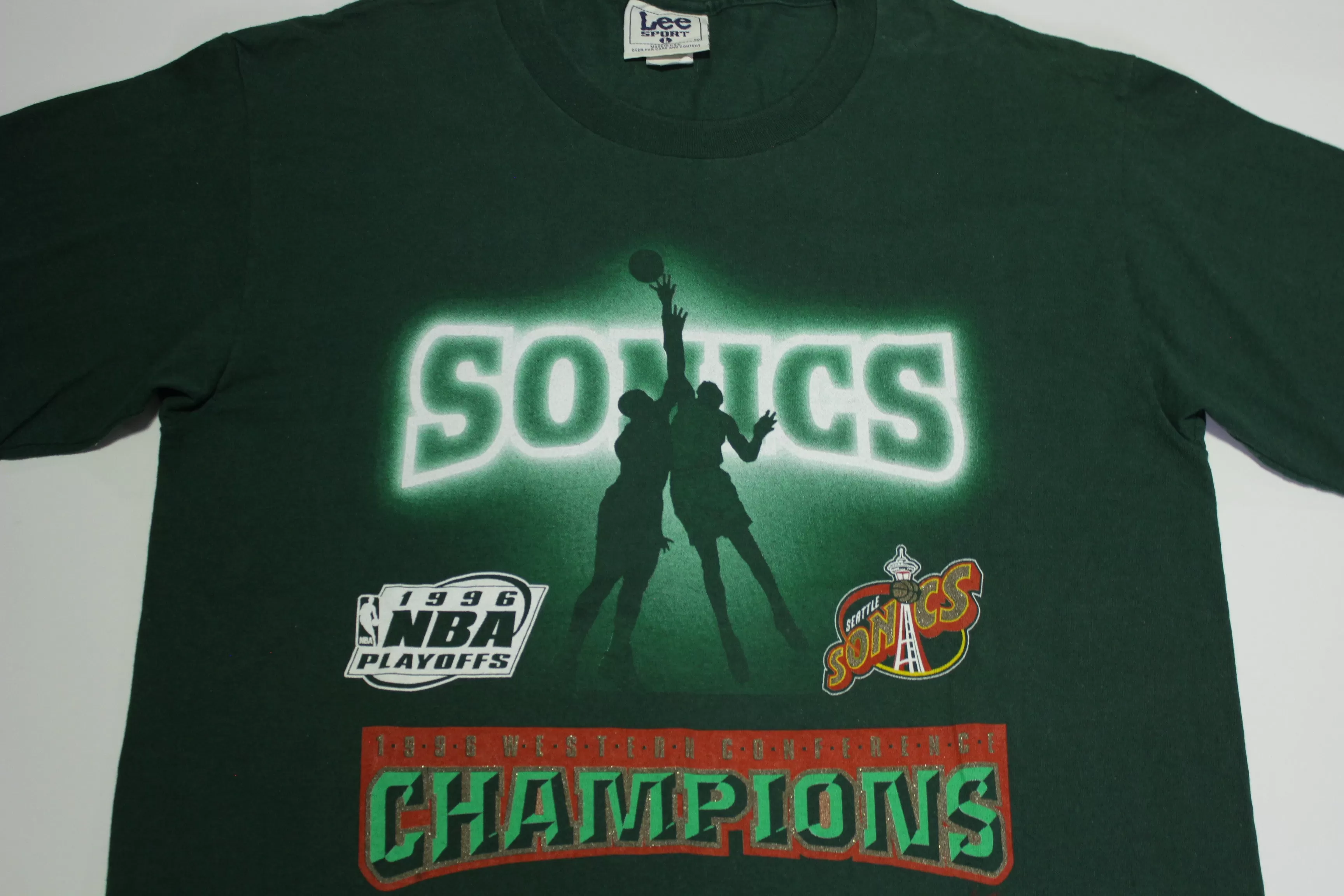 Seattle Sonics 1996 Western Conference Champions Vintage 90's Lee Sport T-Shirt