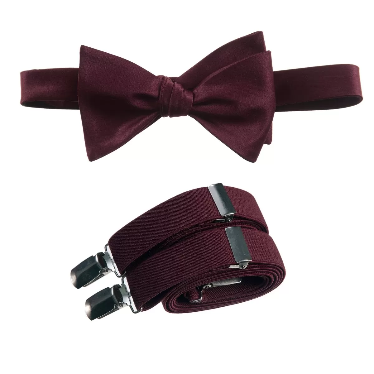 Self-Tie Bow Tie and Suspender Set for Adults