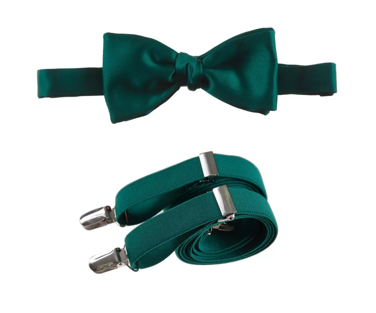 Self-Tie Bow Tie and Suspender Set for Adults