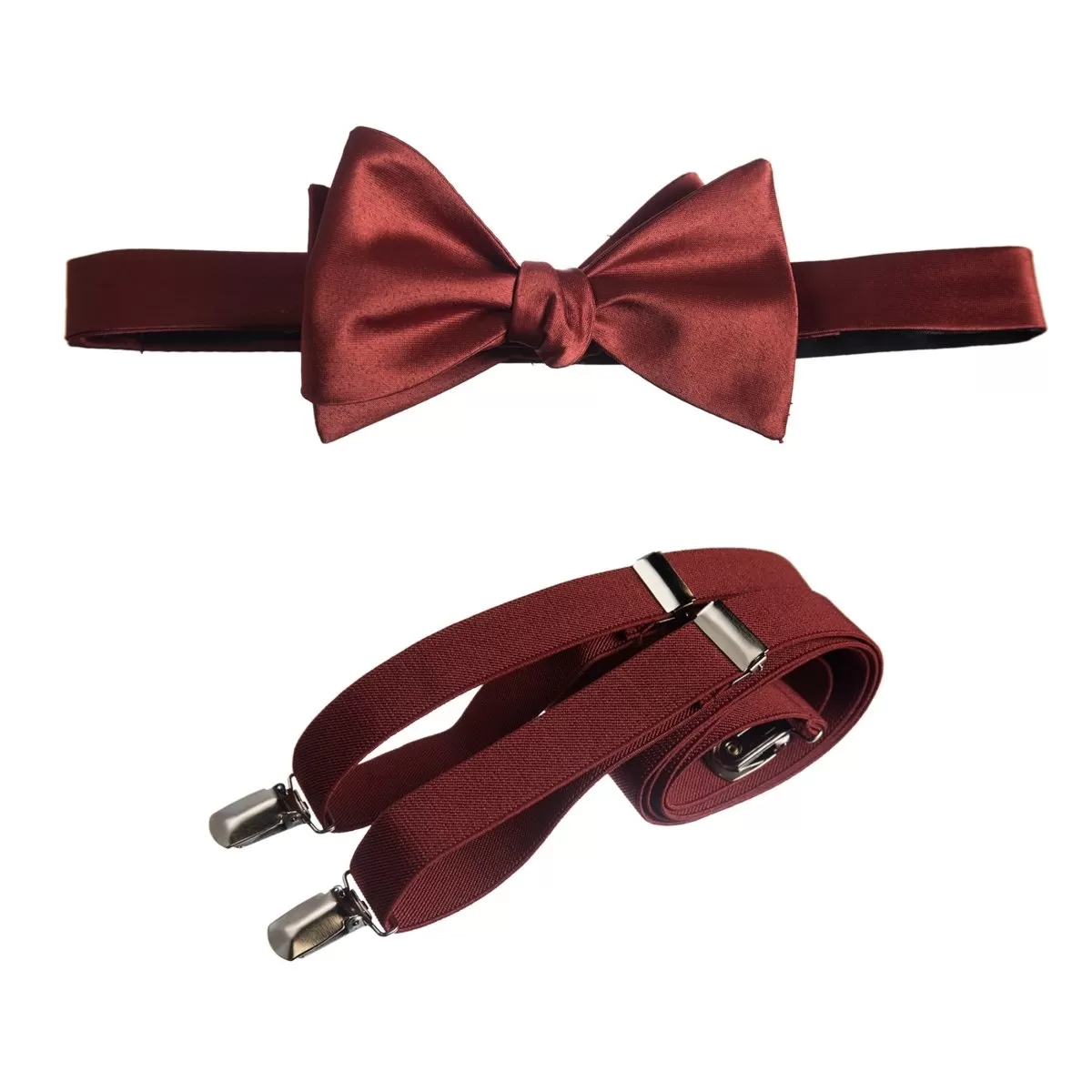 Self-Tie Bow Tie and Suspender Set for Adults