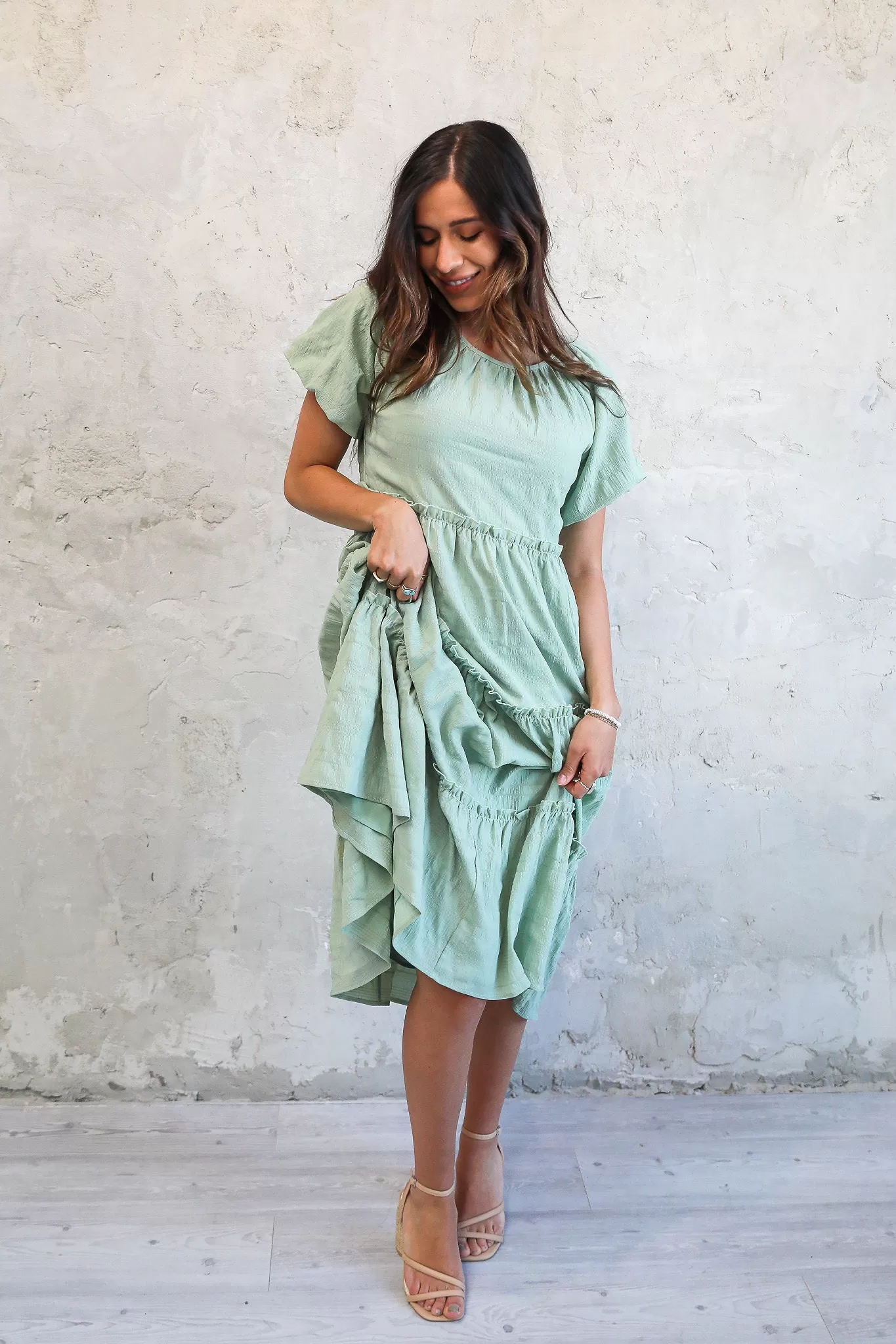 Serena Dress in Sage