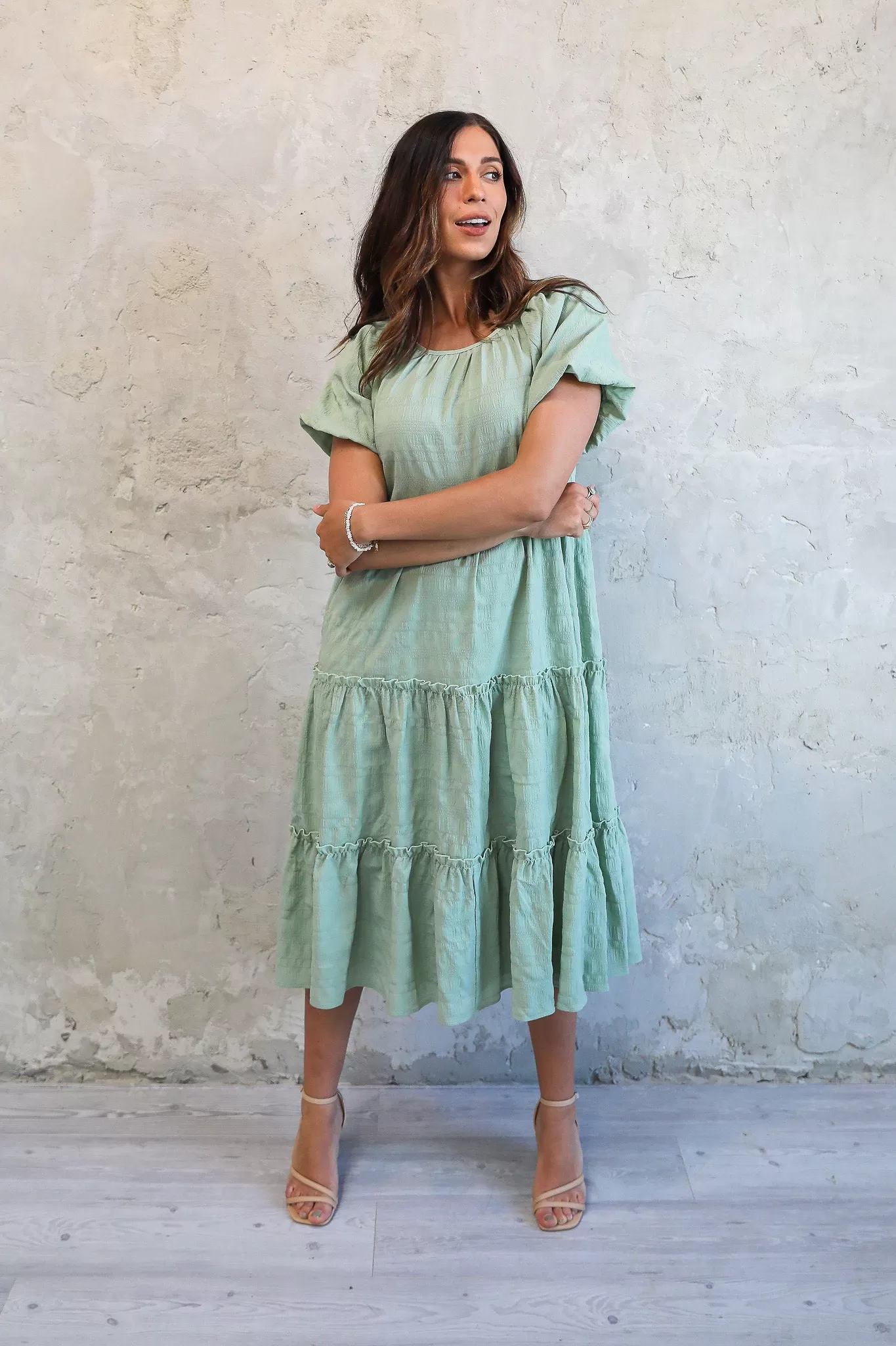 Serena Dress in Sage