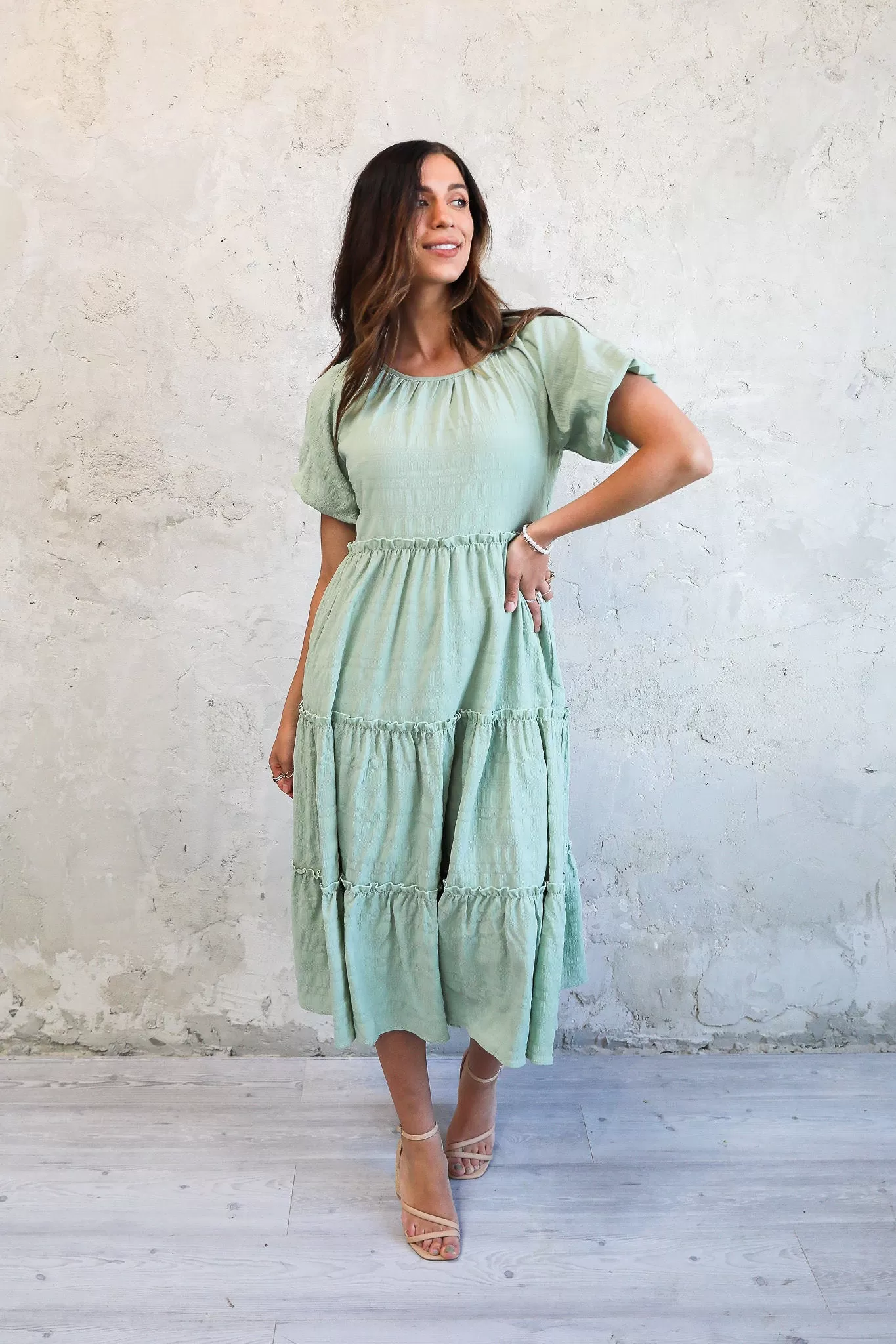 Serena Dress in Sage