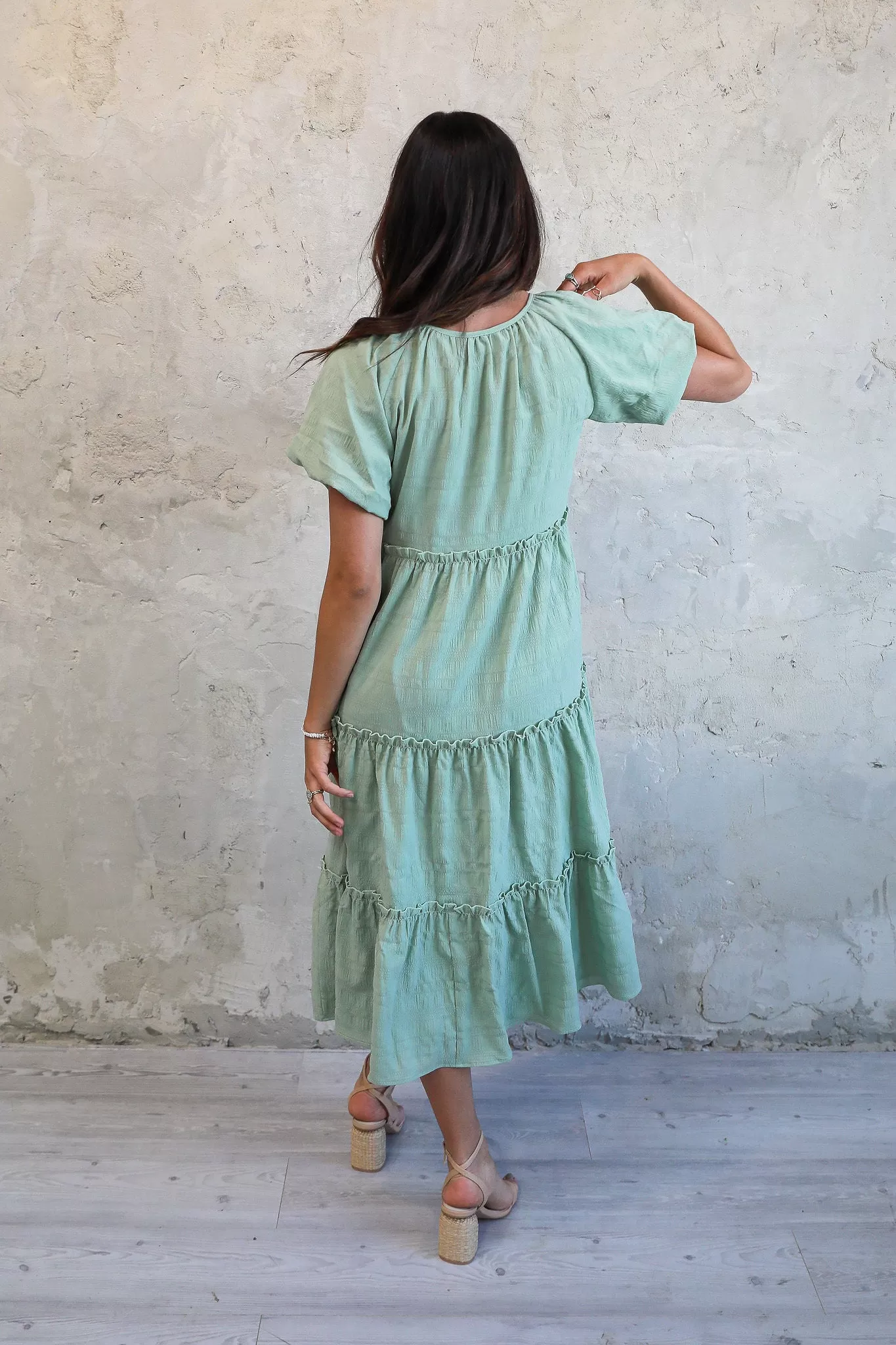 Serena Dress in Sage