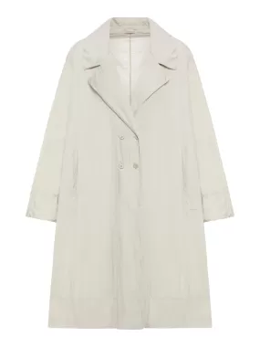 silk blend trench coat