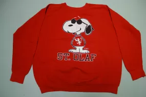 Snoopy Peanuts St. Olaf Vintage 1971 Artex 70's 80's Crewneck Cartoon Sweatshirt