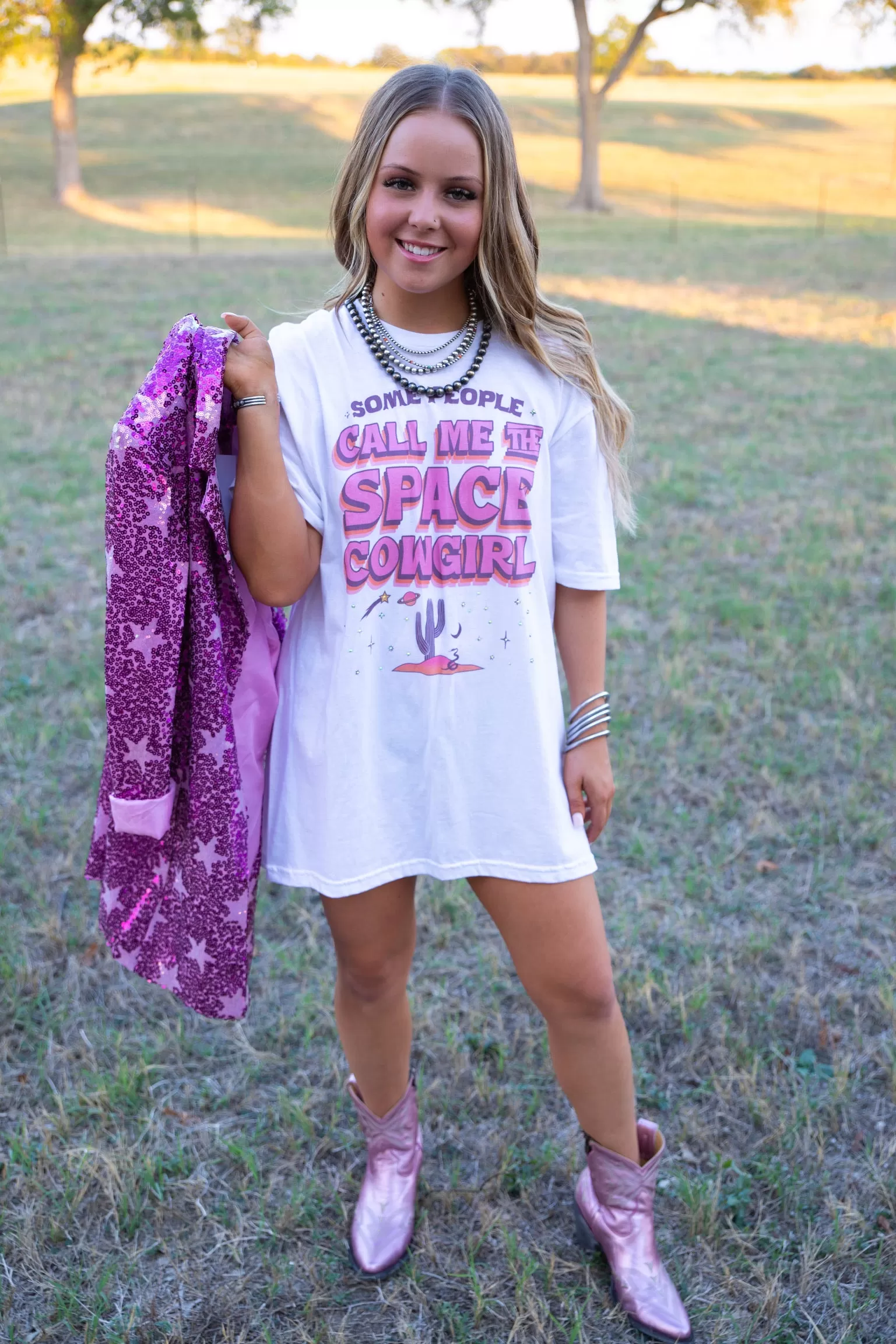 Space Cowgirl Bling Tee