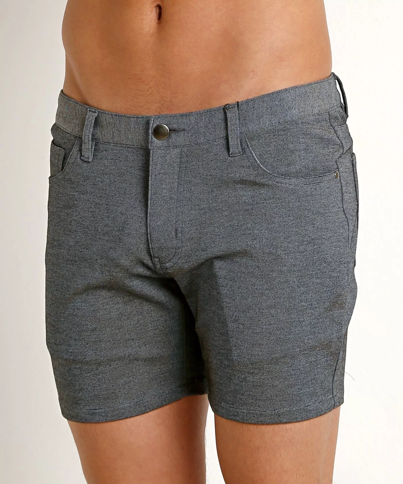 Stretch Knit Shorts (5 inseam) (Grey)