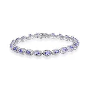 Tanzanite Oval Tennis Bracelet