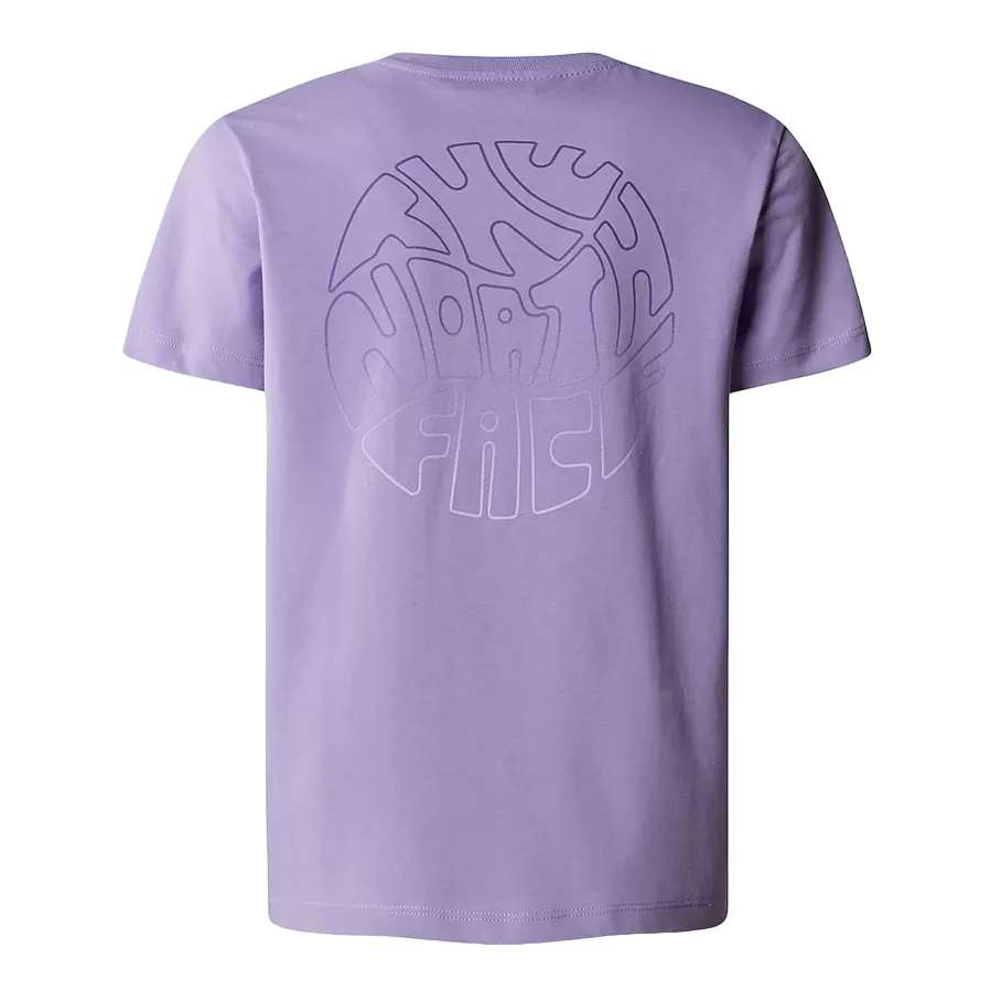 The North Face girls' short sleeve t-shirt Relaxed Graphic NF0A87BCPJO1 purple