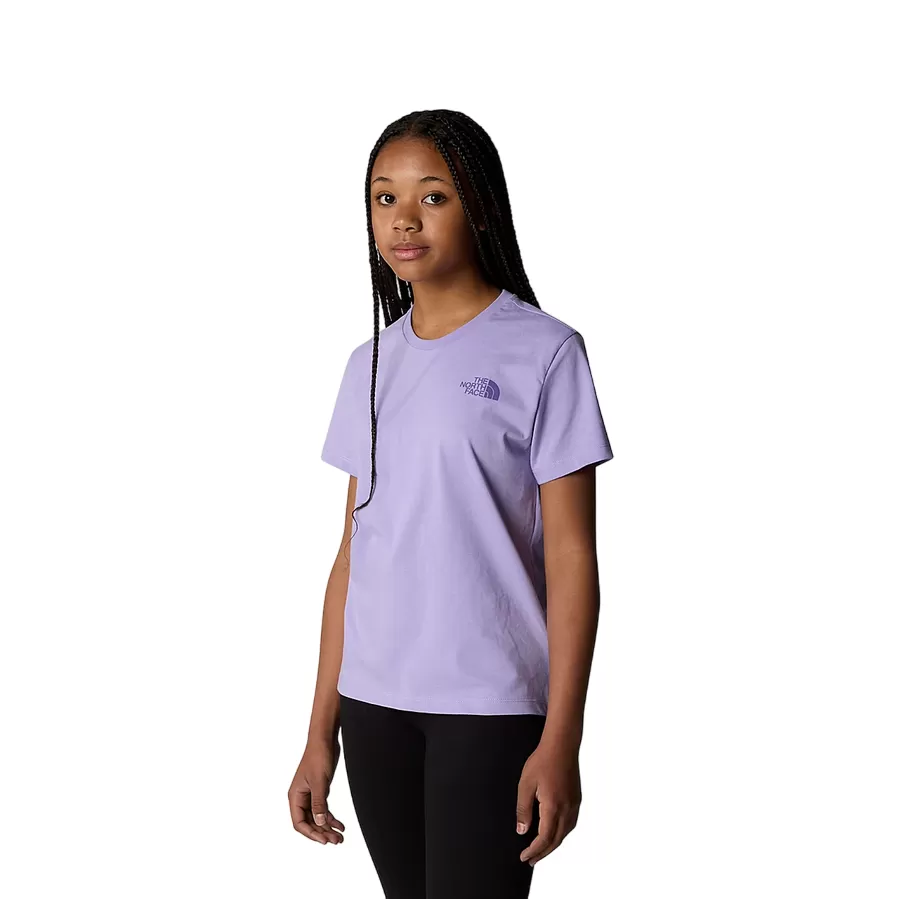 The North Face girls' short sleeve t-shirt Relaxed Graphic NF0A87BCPJO1 purple