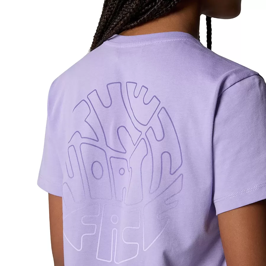 The North Face girls' short sleeve t-shirt Relaxed Graphic NF0A87BCPJO1 purple