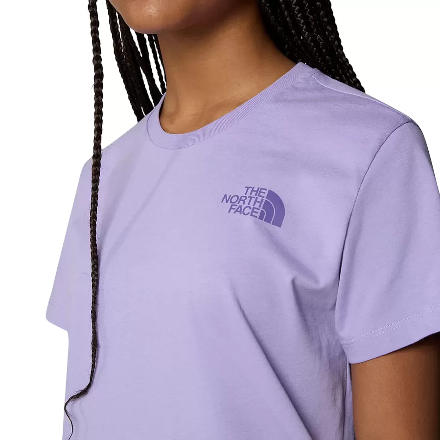 The North Face girls' short sleeve t-shirt Relaxed Graphic NF0A87BCPJO1 purple