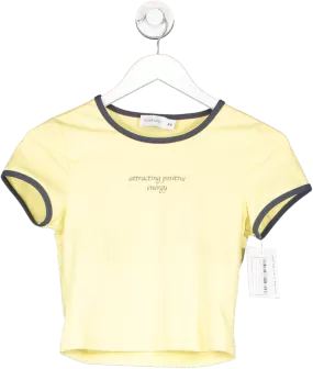 Tiger Mist Yellow Attracting Positive Energy Tee UK XS