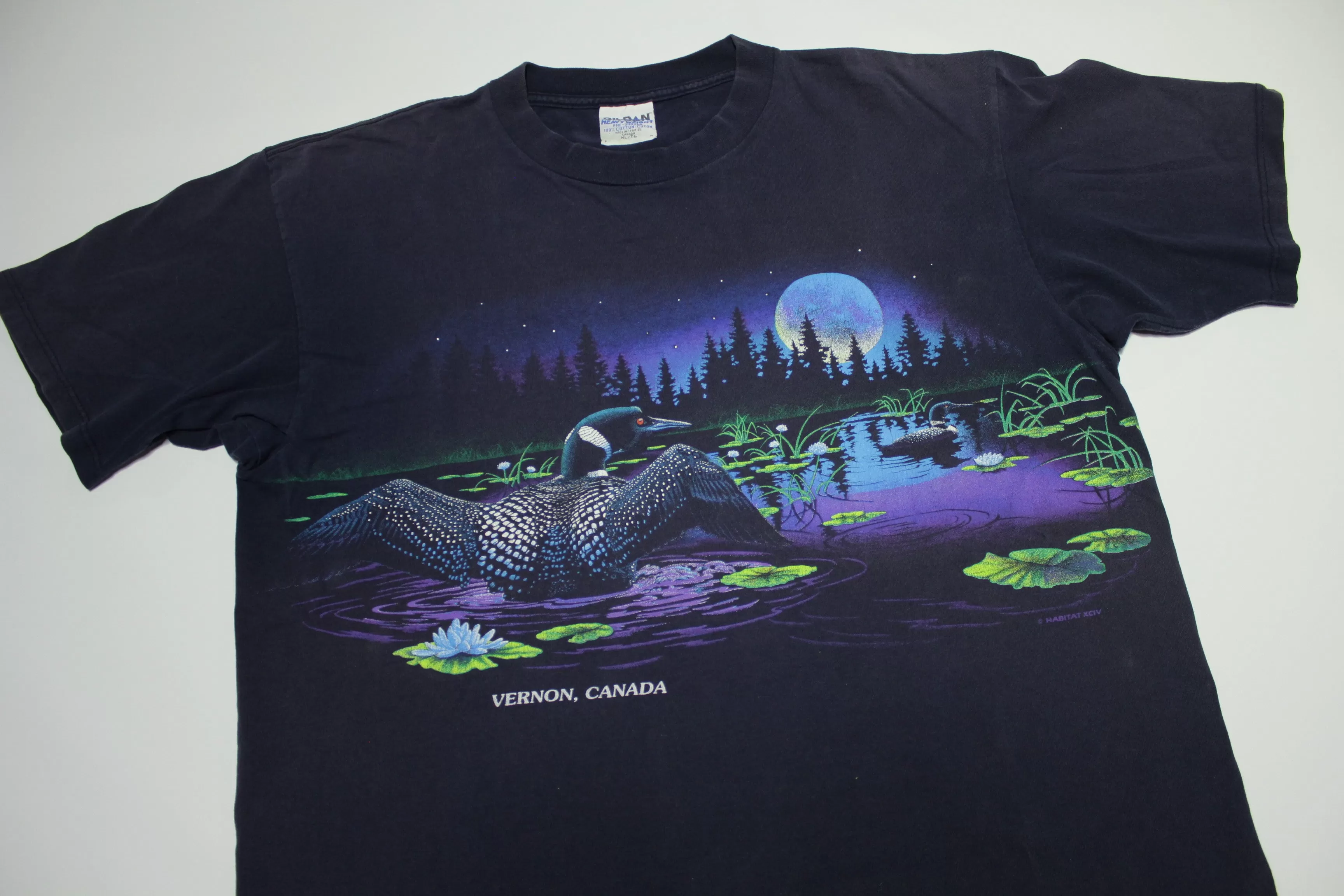 Vernon Canada Canadian Goose Vintage 90's Wilderness Moon Tourist T-Shirt