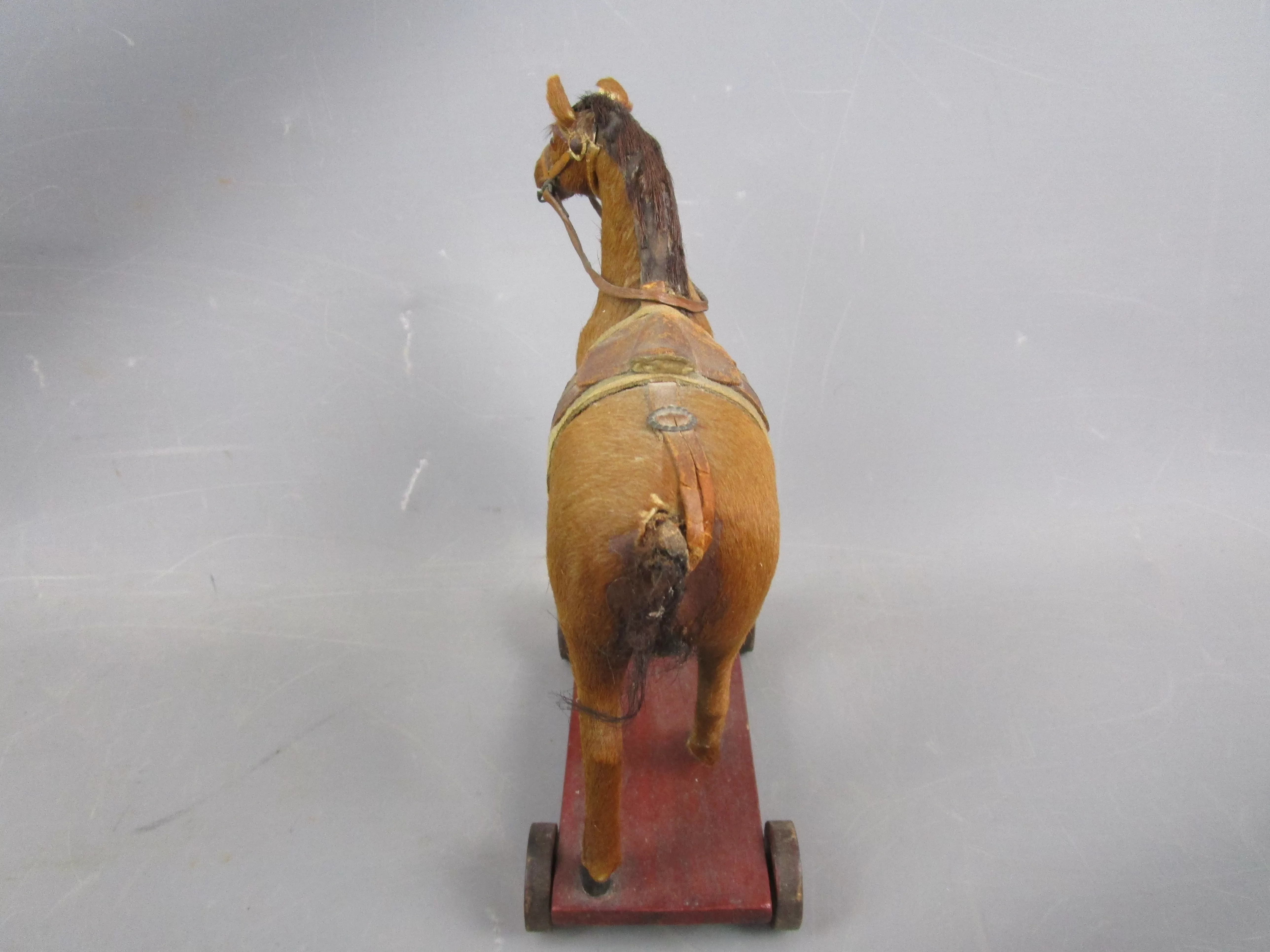 Very Fine Quality Miniature Horse Pull Toy Antique Victorian c1860