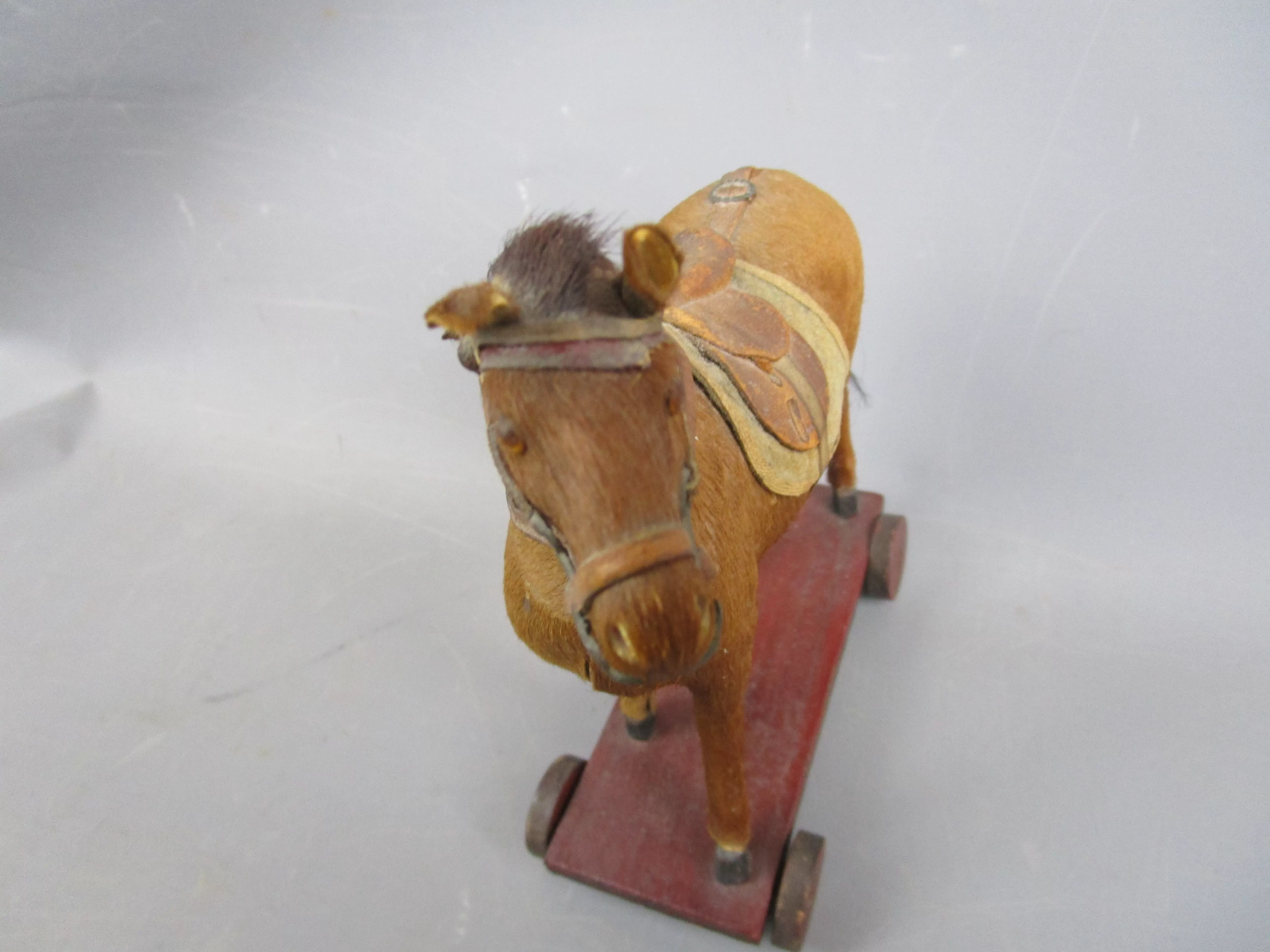 Very Fine Quality Miniature Horse Pull Toy Antique Victorian c1860