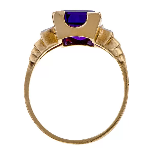 Vintage Amethyst & Diamond Ring