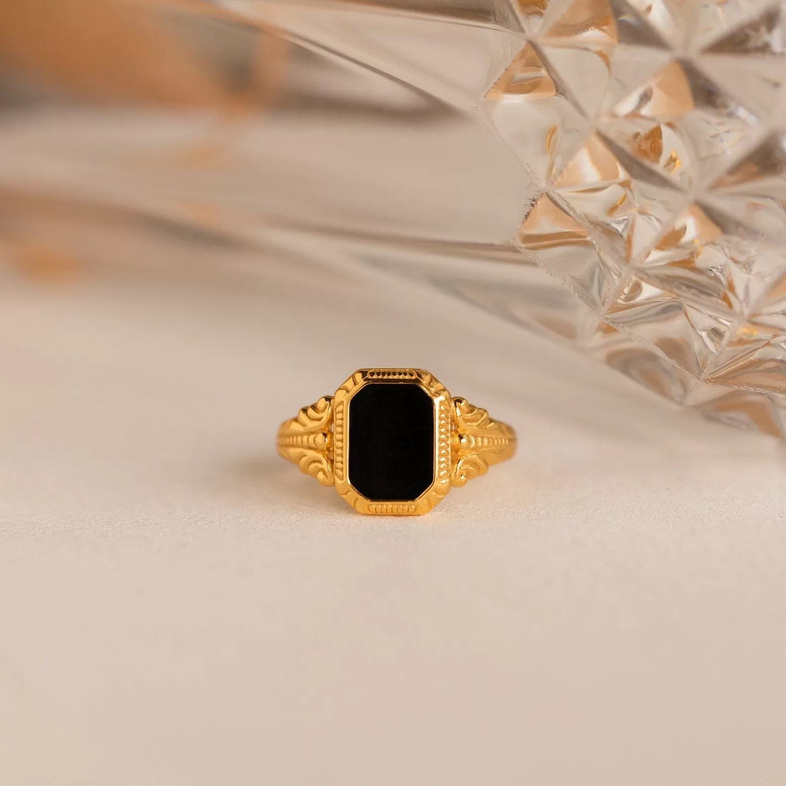 Vintage Black Signet Ring