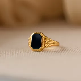 Vintage Black Signet Ring