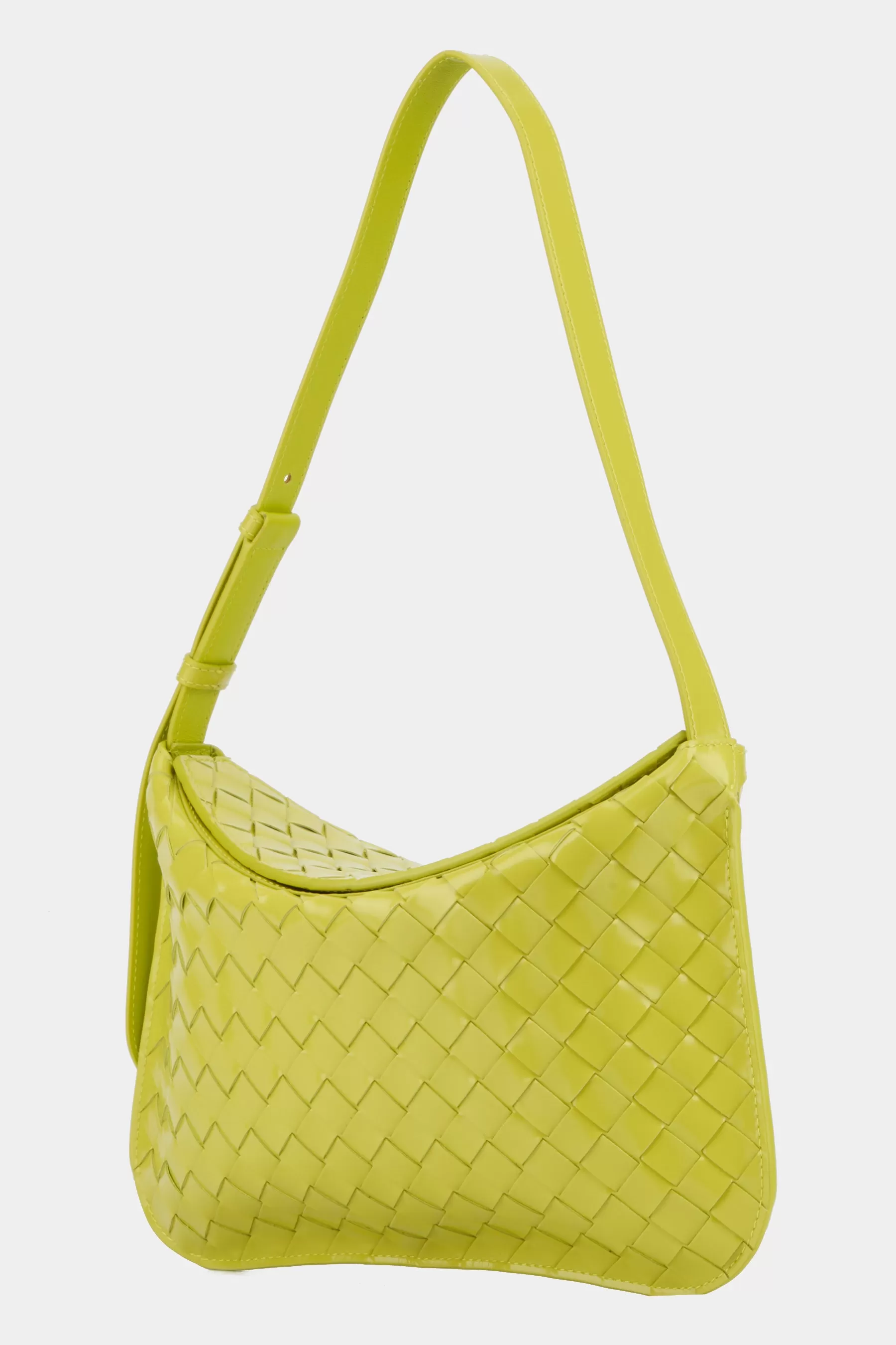 Woven Flap Shoulder Bag