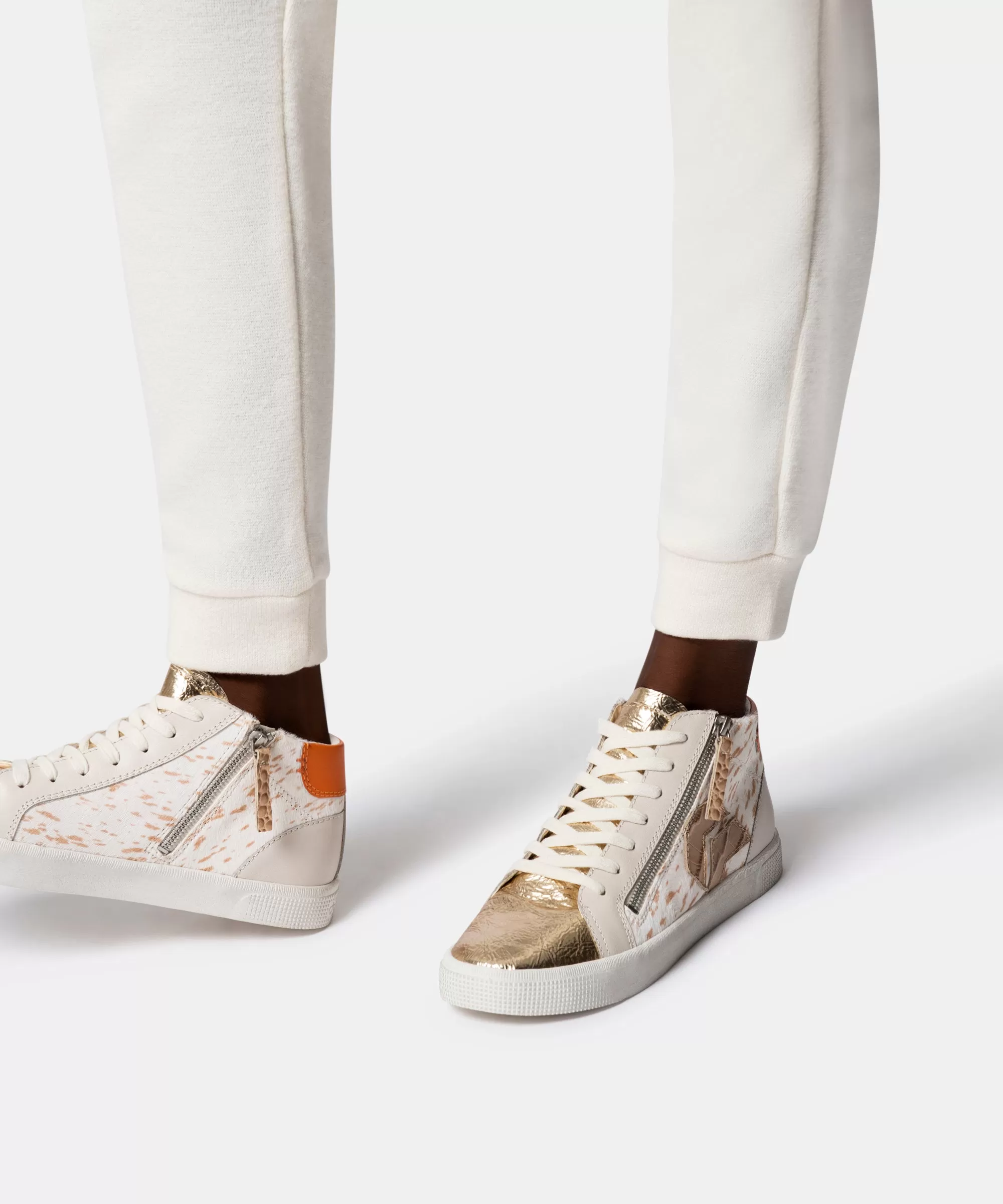 ZONYA SNEAKERS IN FAWN CALF HAIR - re:vita