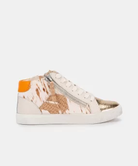 ZONYA SNEAKERS IN FAWN CALF HAIR - re:vita