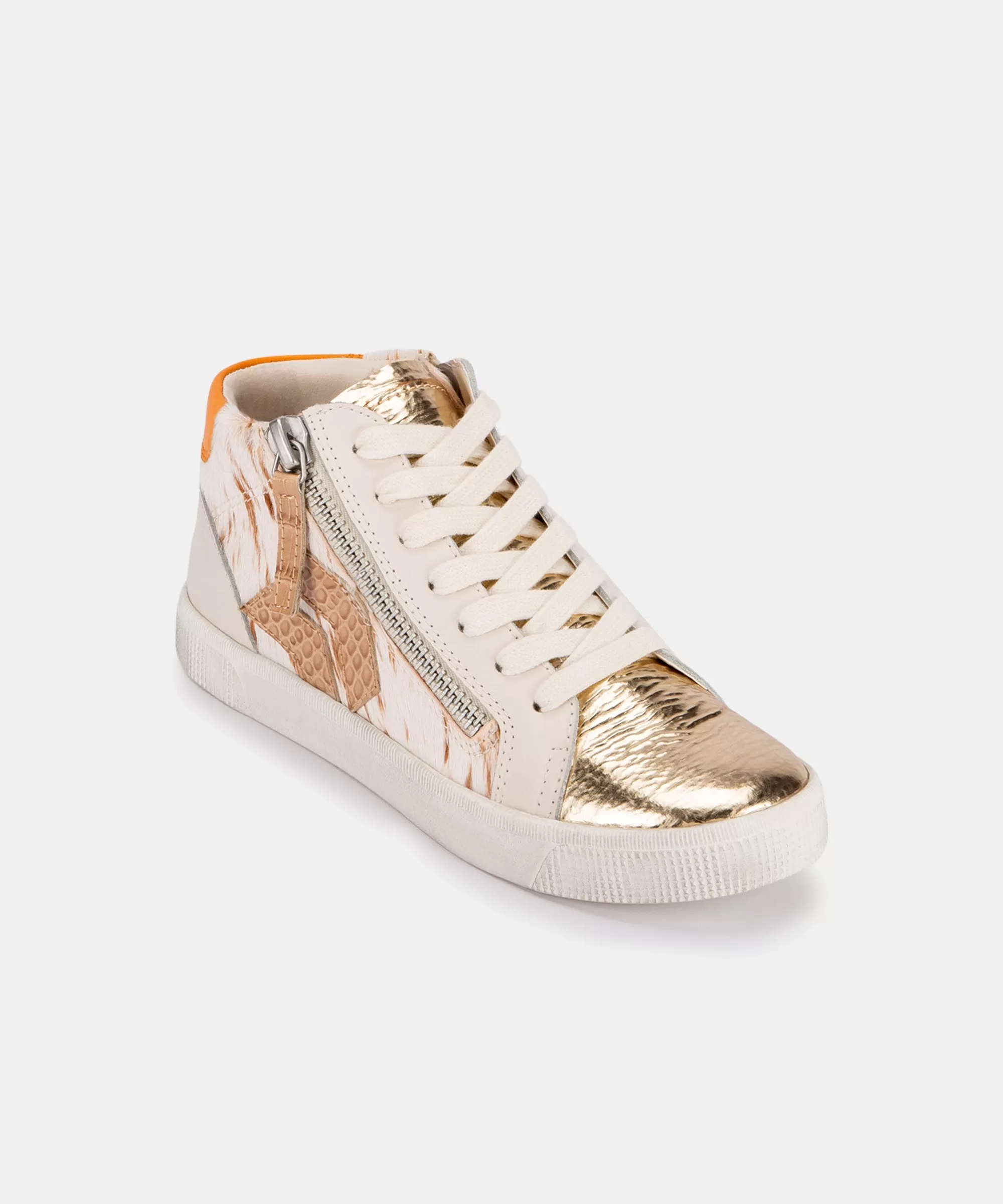 ZONYA SNEAKERS IN FAWN CALF HAIR - re:vita